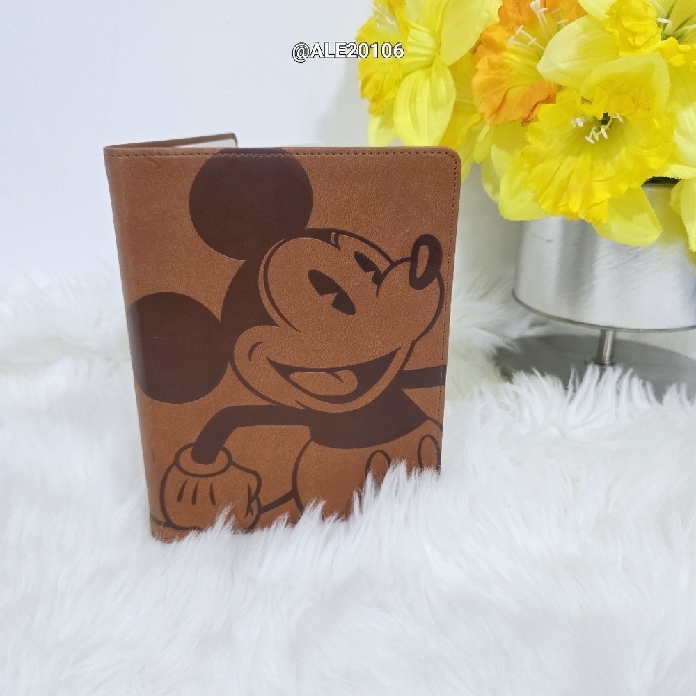 Walt Disney Mickey MouseBrown Leather Journal BlankPages Book drawing